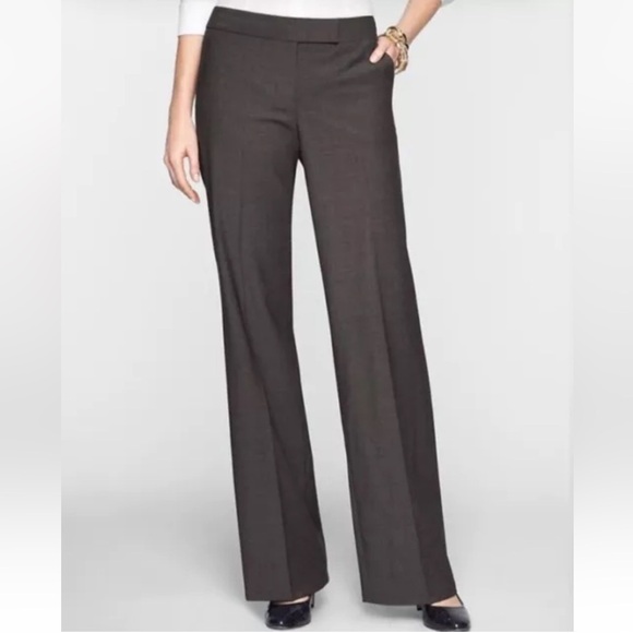 Talbots Gray Signature Flare Trousers Pants Career‎ Womens Size 8P (1699) - Picture 1 of 6